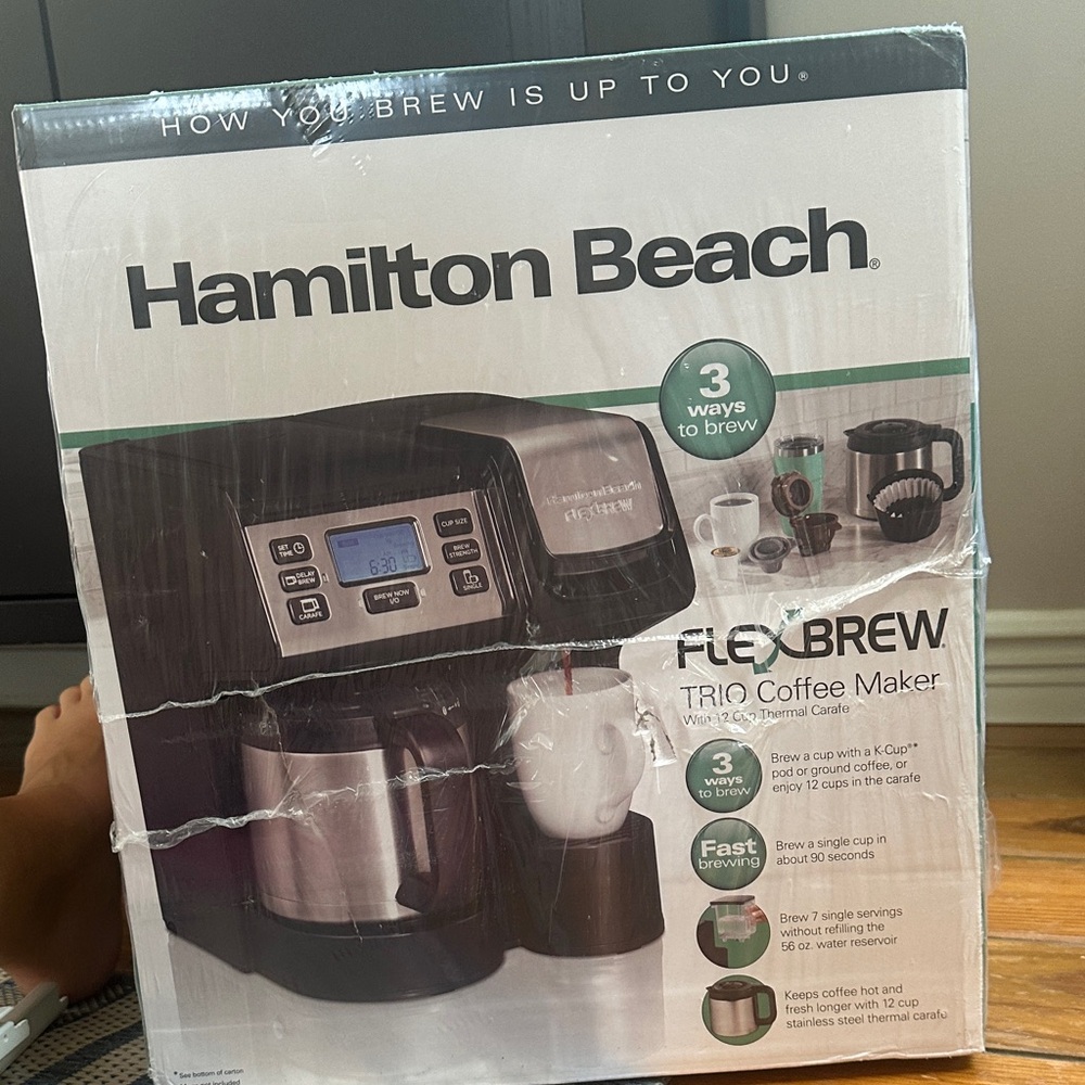 Hamilton Beach FlexBrew Coffee Maker - Black and Silver